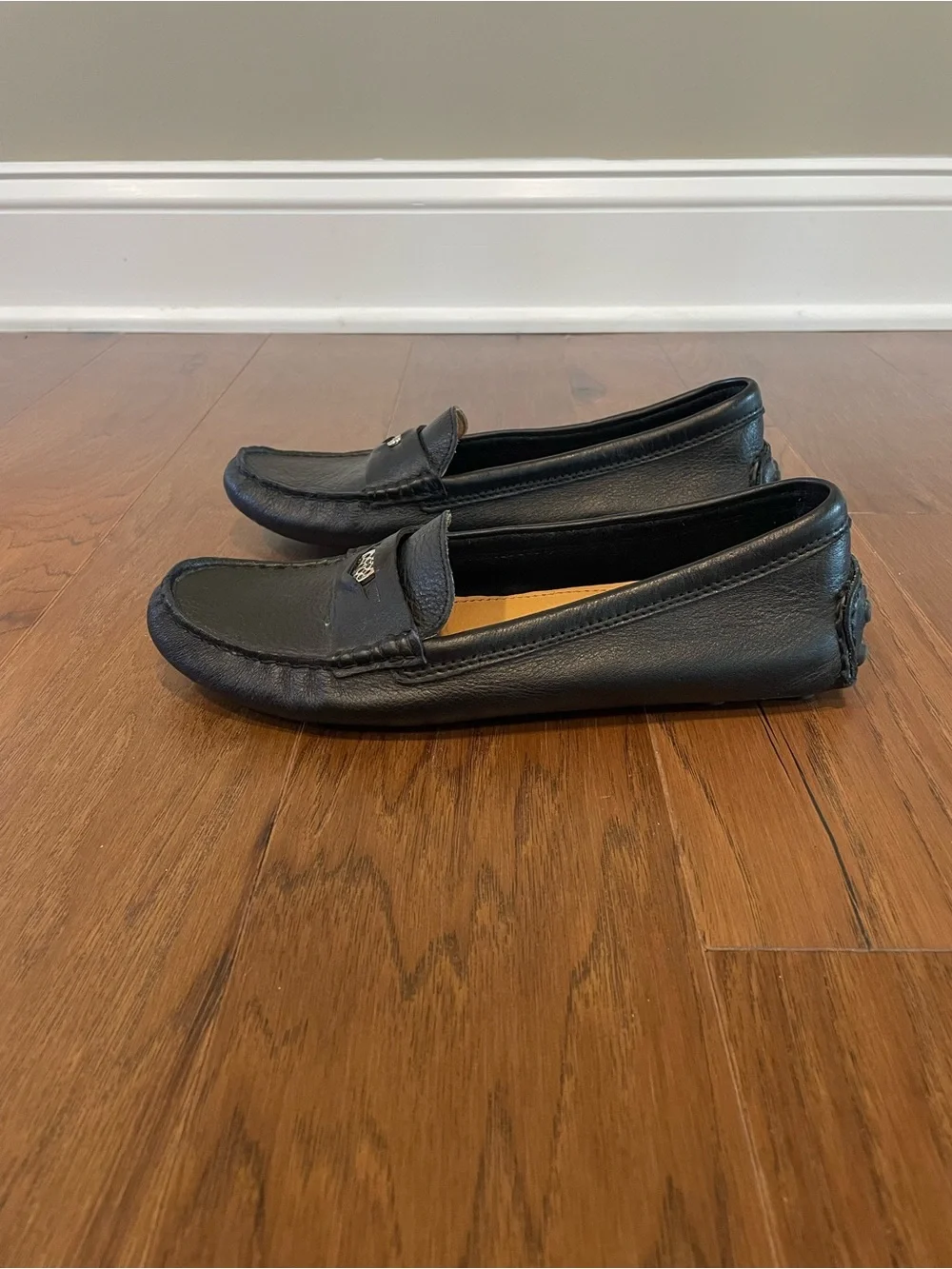 Coach Black Leather Nicola Loafers